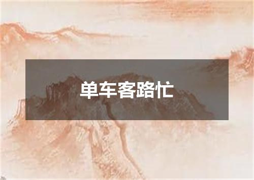 单车客路忙