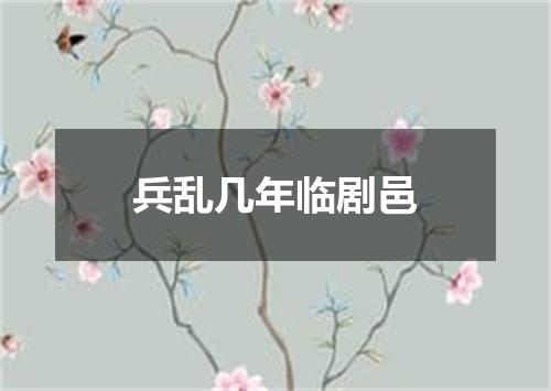 兵乱几年临剧邑
