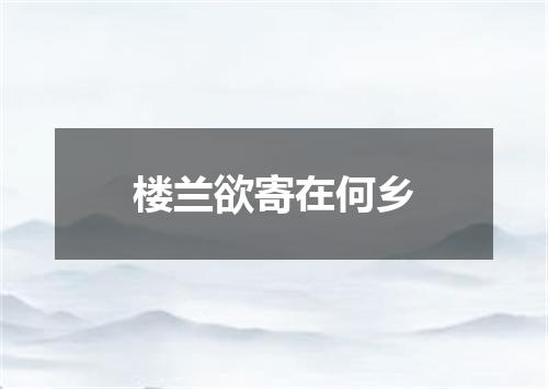 楼兰欲寄在何乡