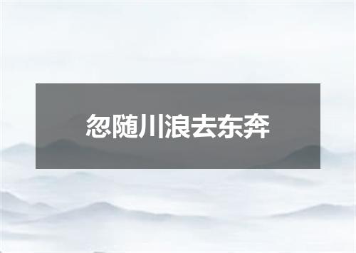 忽随川浪去东奔