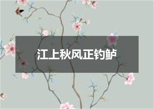 江上秋风正钓鲈