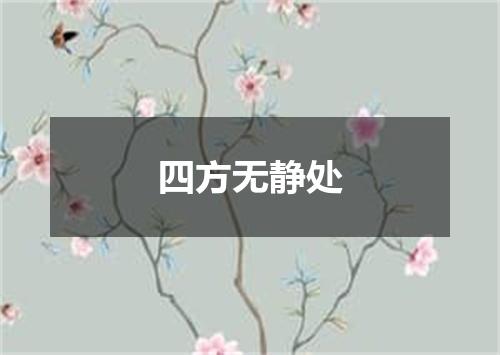 四方无静处