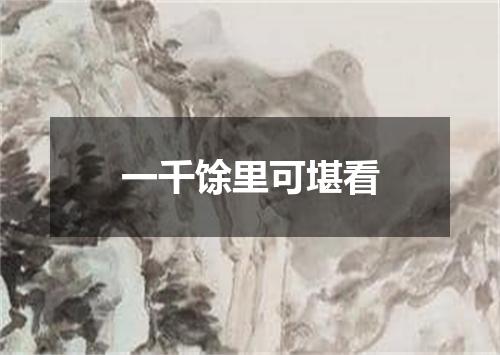 一千馀里可堪看