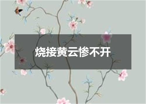 烧接黄云惨不开
