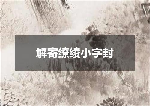 解寄缭绫小字封
