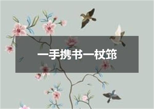 一手携书一杖筇