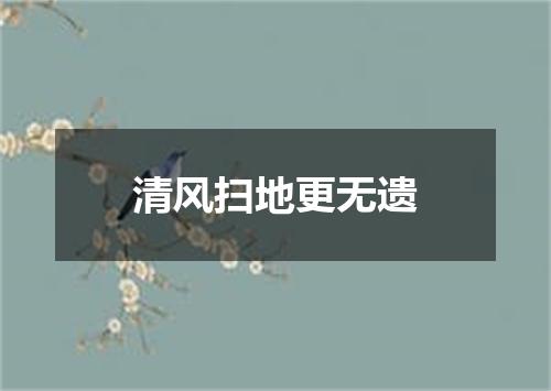 清风扫地更无遗