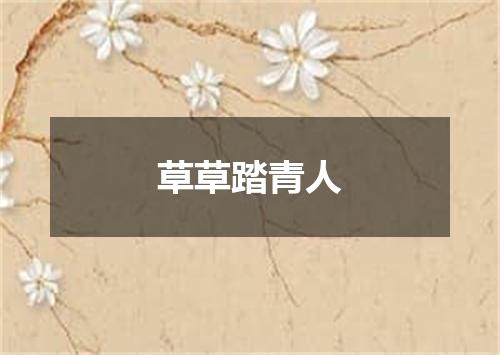 草草踏青人