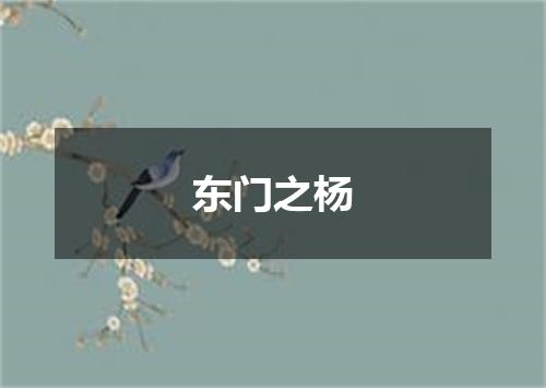 东门之杨