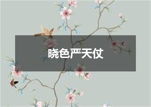 晓色严天仗