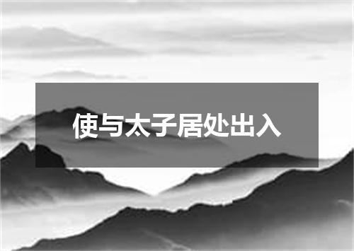 使与太子居处出入