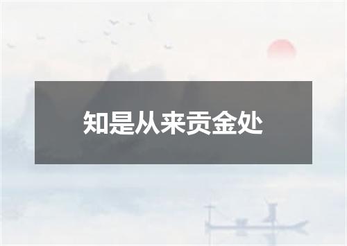 知是从来贡金处