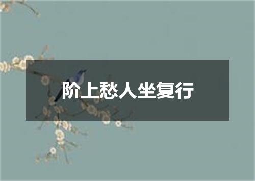 阶上愁人坐复行