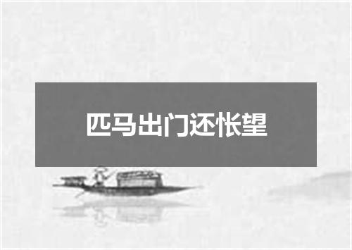 匹马出门还怅望