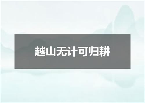 越山无计可归耕