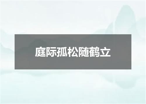 庭际孤松随鹤立