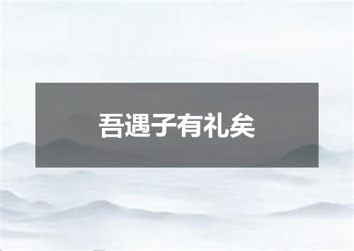 吾遇子有礼矣