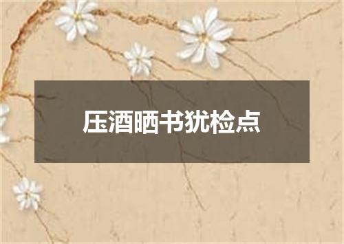 压酒晒书犹检点
