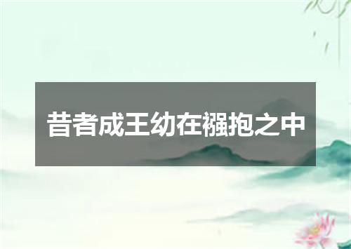 昔者成王幼在襁抱之中