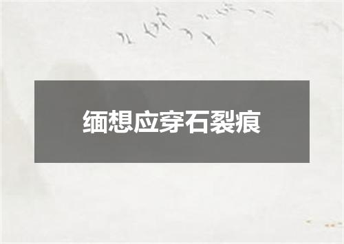 缅想应穿石裂痕