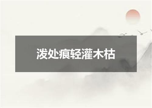 泼处痕轻灌木枯