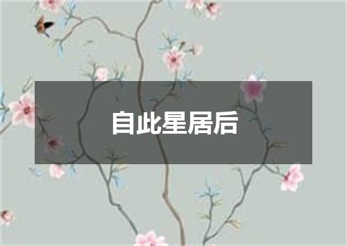 自此星居后