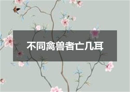 不同禽兽者亡几耳