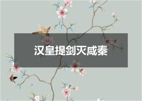 汉皇提剑灭咸秦
