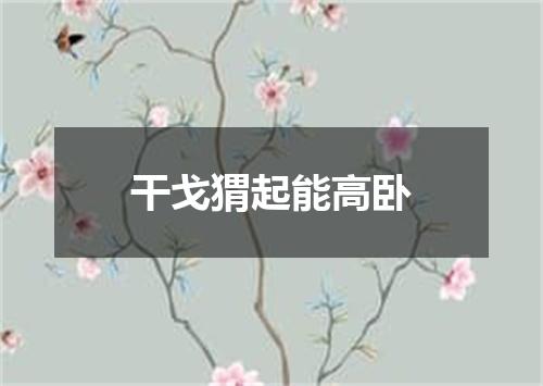 干戈猬起能高卧