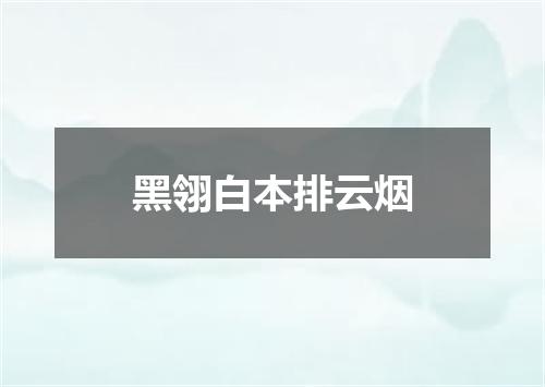 黑翎白本排云烟