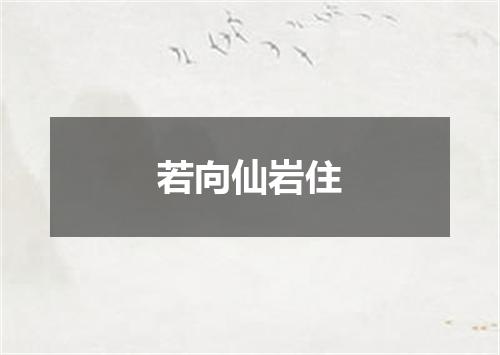 若向仙岩住