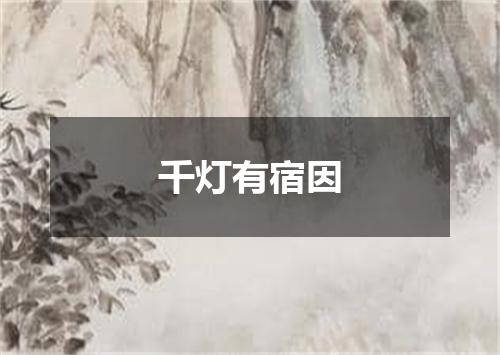 千灯有宿因