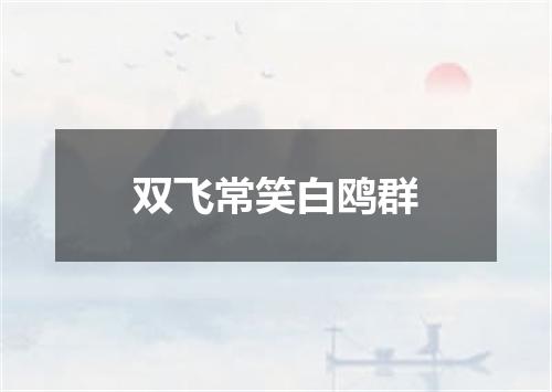 双飞常笑白鸥群
