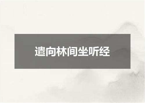遣向林间坐听经