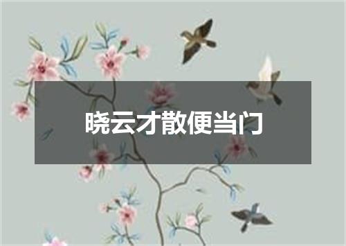晓云才散便当门