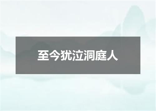 至今犹泣洞庭人