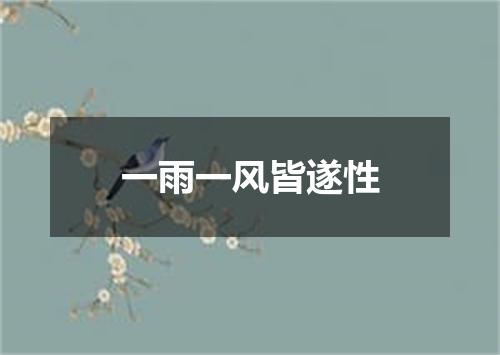 一雨一风皆遂性