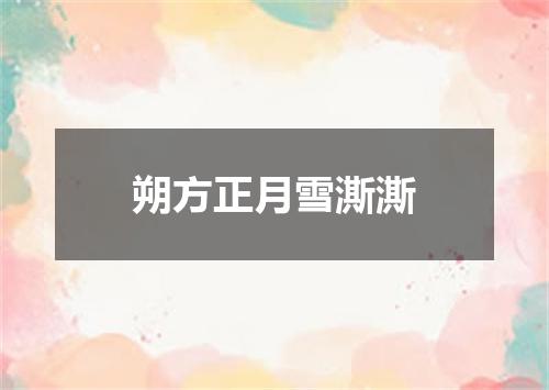 朔方正月雪澌澌