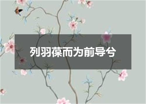 列羽葆而为前导兮