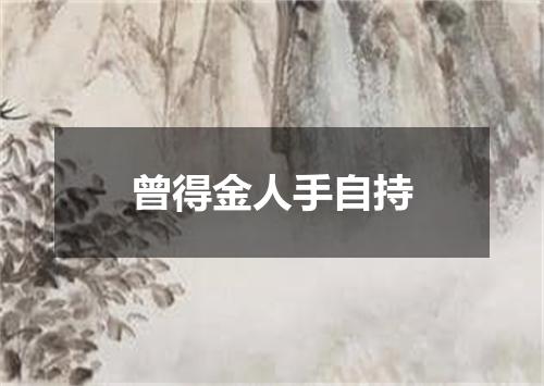 曾得金人手自持