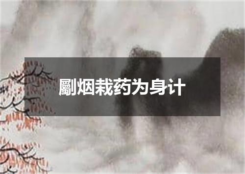 劚烟栽药为身计