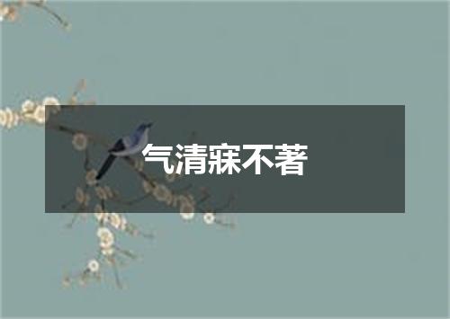 气清寐不著