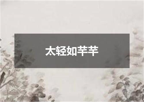 太轻如芊芊