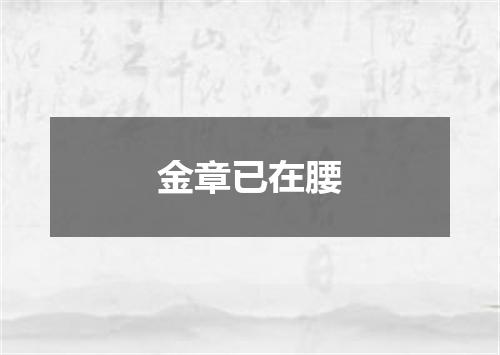 金章已在腰