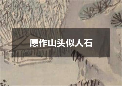 愿作山头似人石