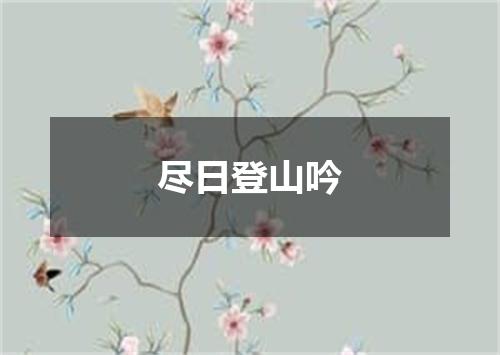尽日登山吟
