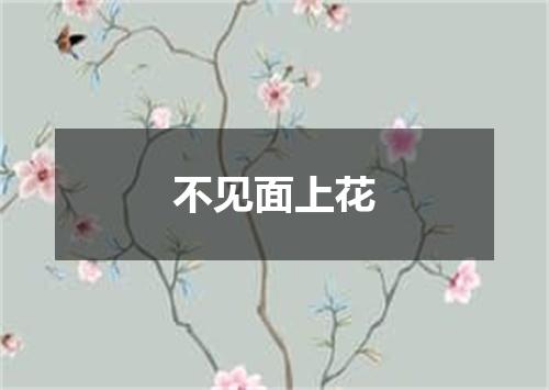 不见面上花