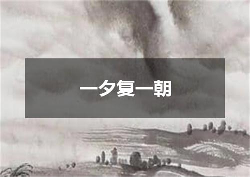 一夕复一朝