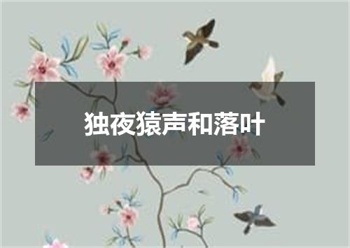 独夜猿声和落叶