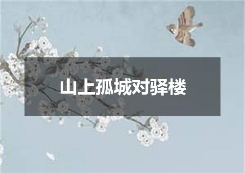 山上孤城对驿楼